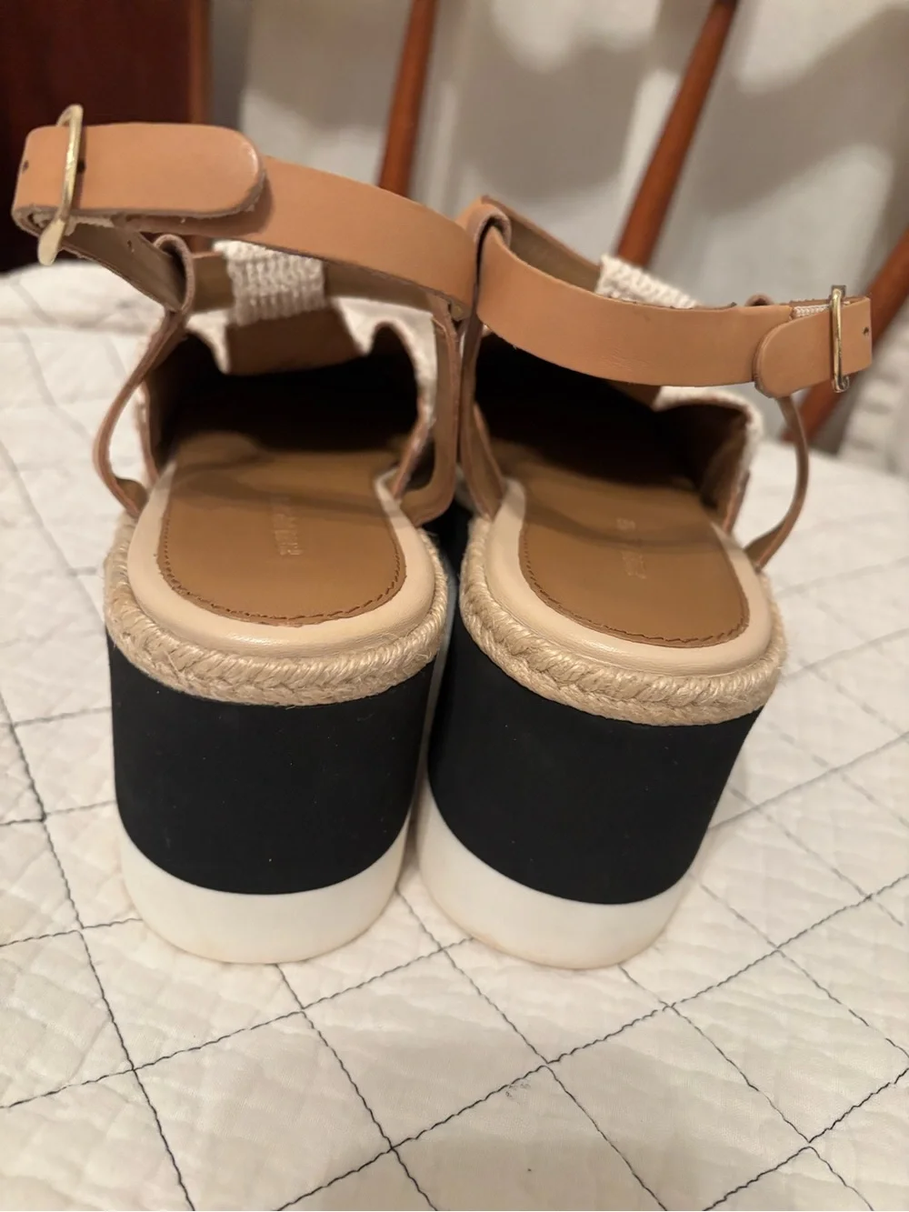 Free People Women's Morning in Mykonos platform espadrille wedges 7.5